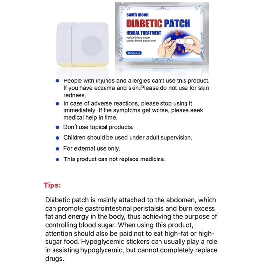 South Moon Diabetic - Blood Sugar Control Patch @499 (Buy 10 Get 10 Free)