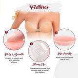 Reusable Silicone Stick-On Bra Cups for Women | Invisible Backless Strapless Push-Up Bra