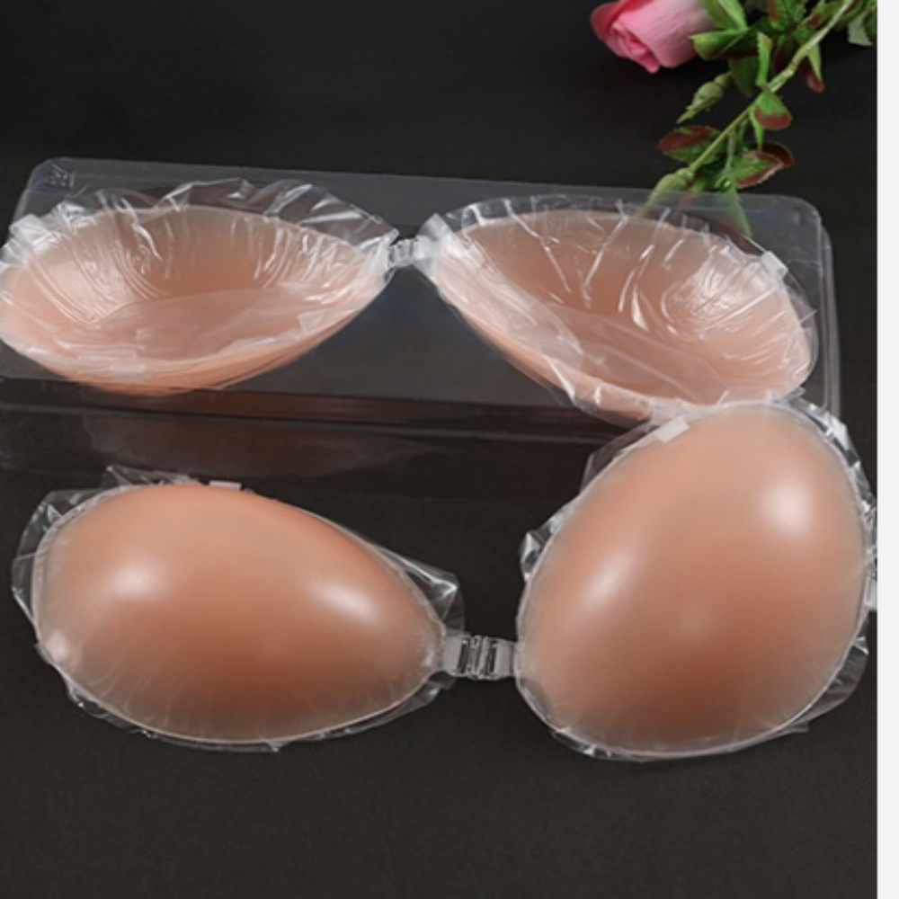 Reusable Silicone Stick-On Bra Cups for Women | Invisible Backless Strapless Push-Up Bra